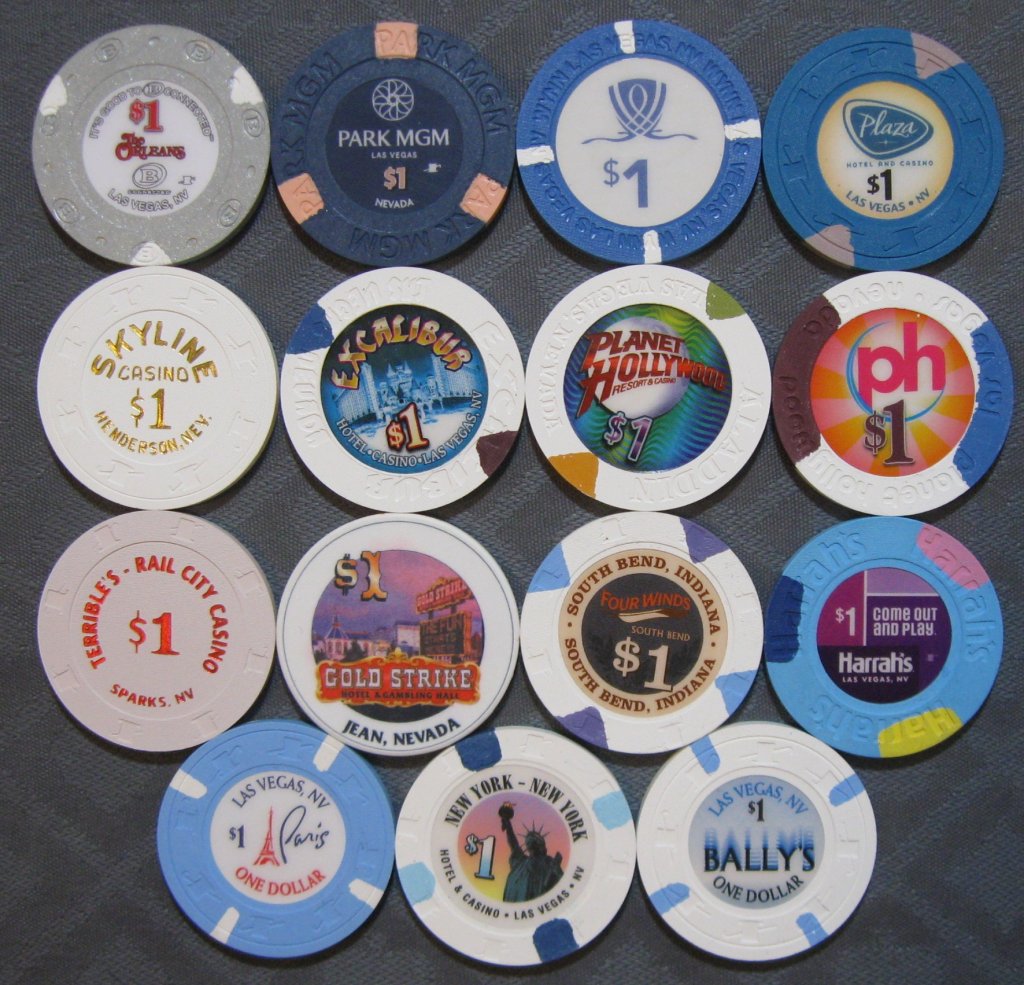 For Sale - (280) $1 chips inc. Harrah's, Paris, Bally's. | Poker Chip Forum