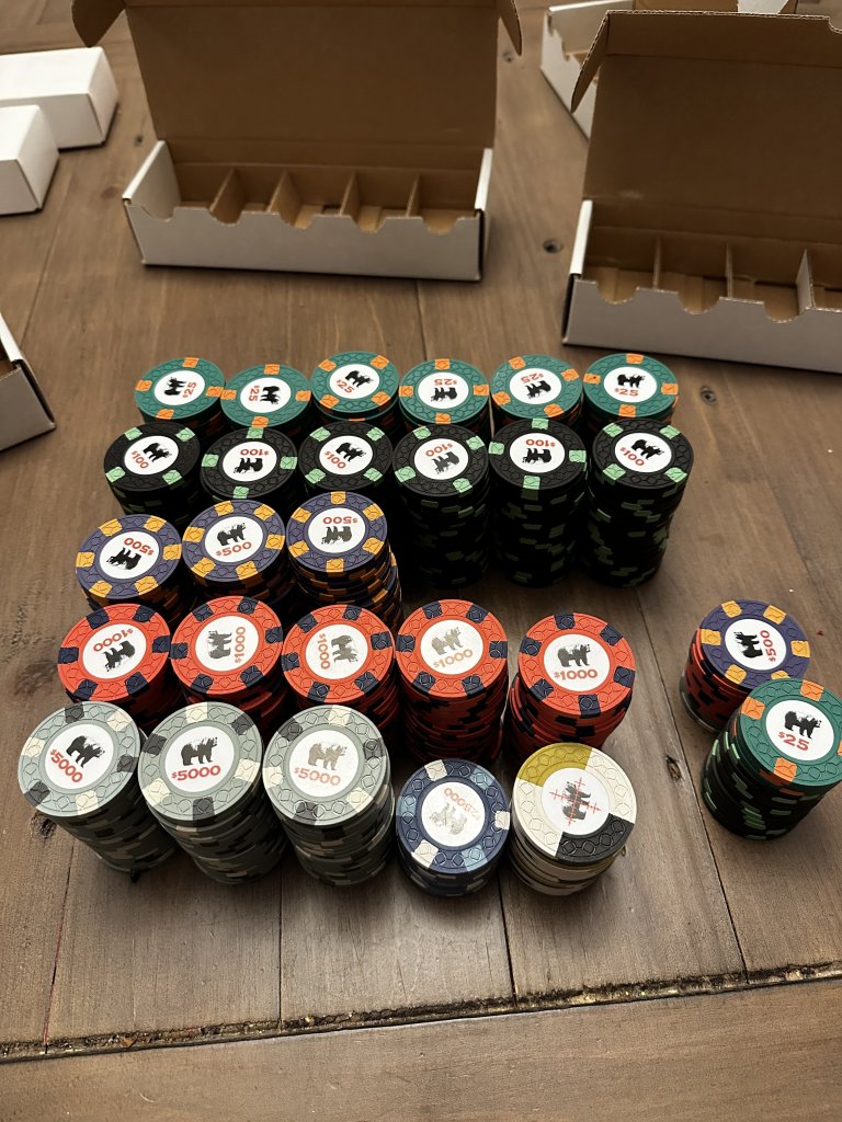 SOLD - Circle/Square Teddy KGB semi custom set (STT) T10K | Poker Chip ...