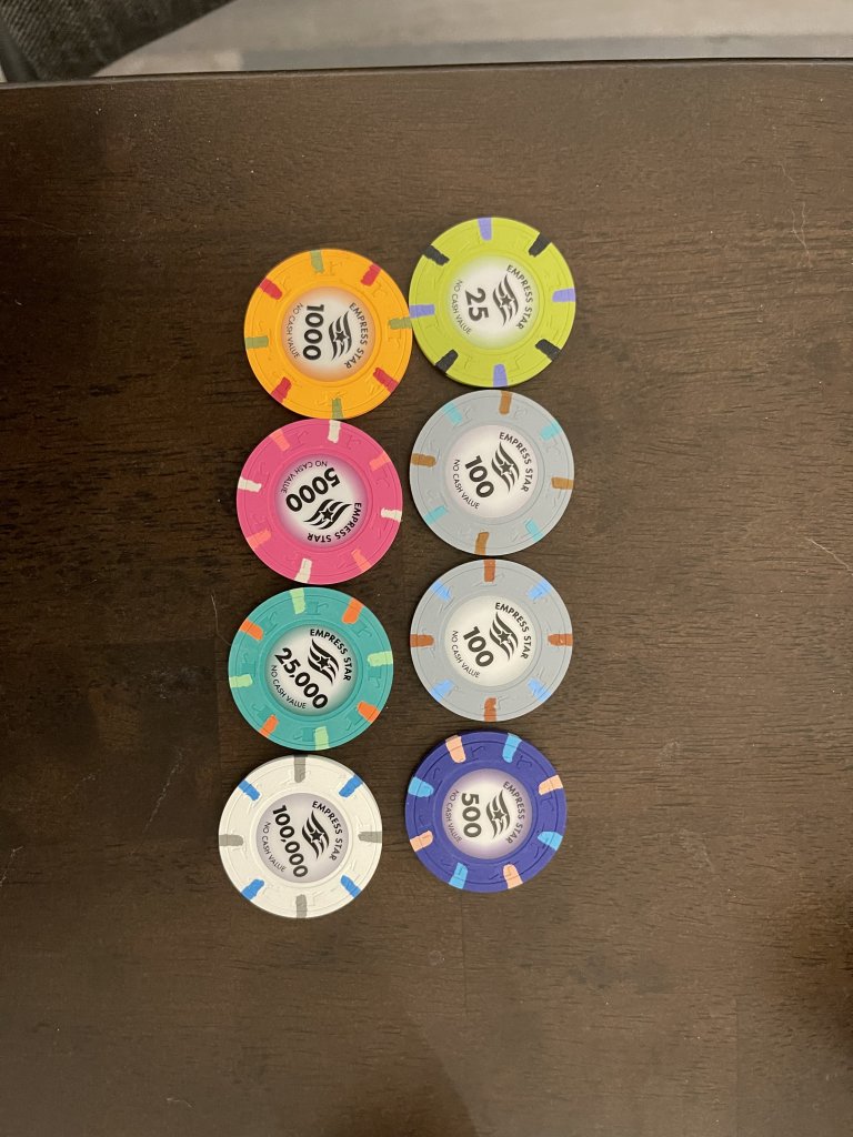 SOLD - Sample set mania #2 Empress star | Poker Chip Forum