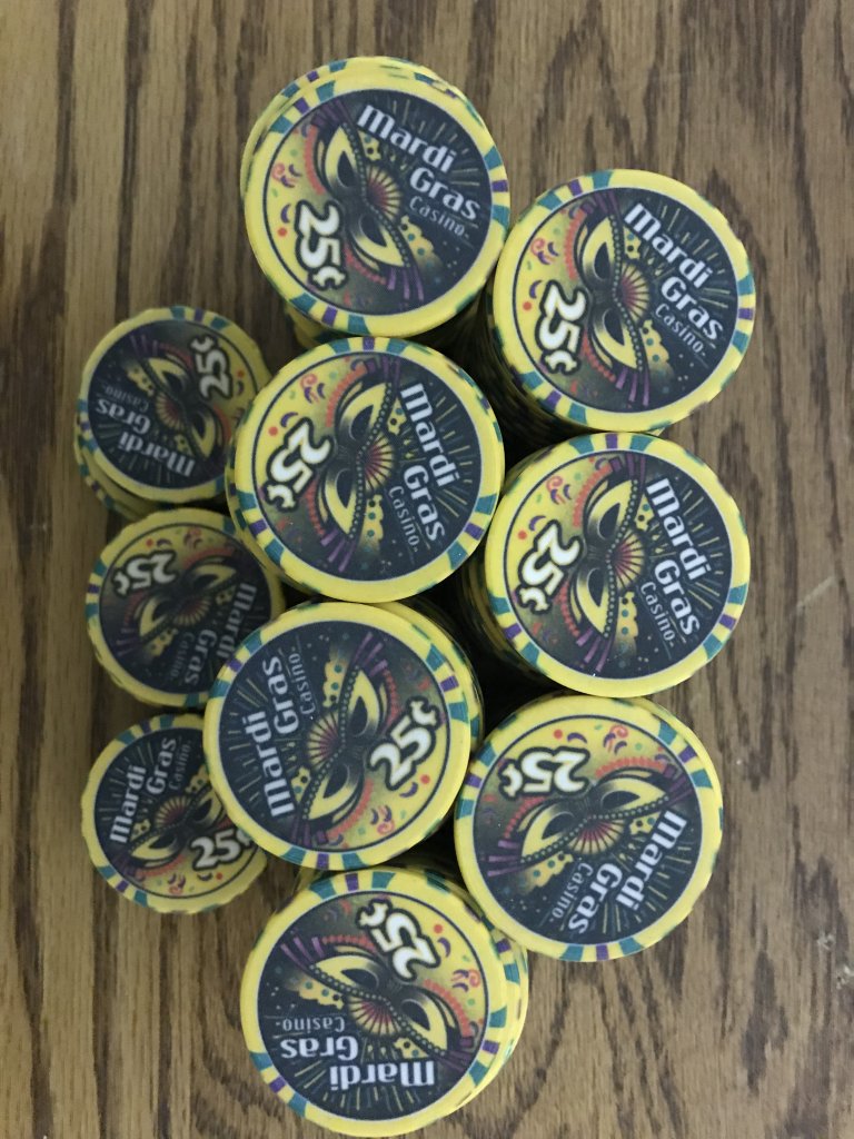 SOLD - Mardi Gras ceramics | Poker Chip Forum