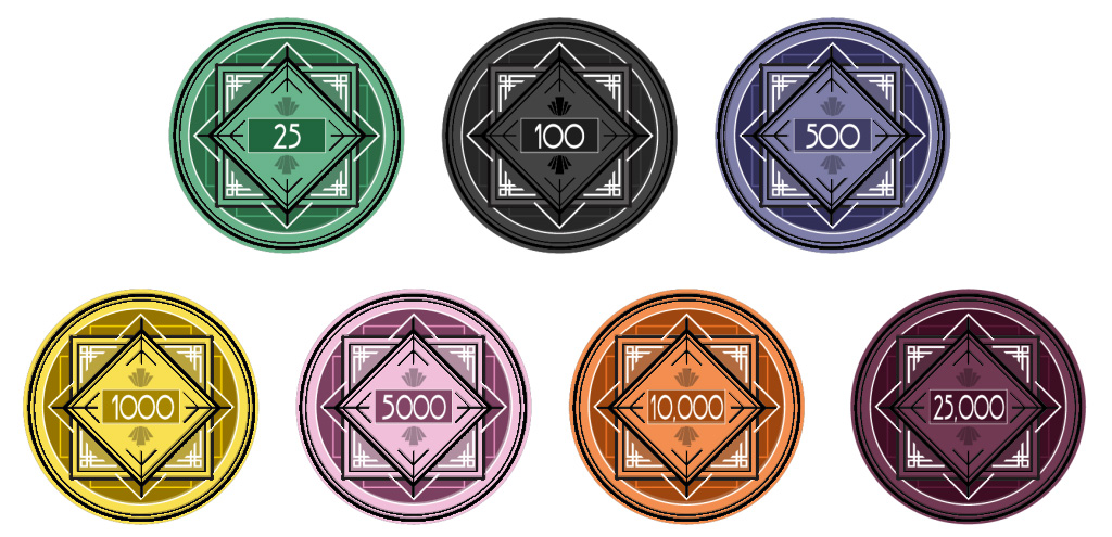 My Art Deco Themed Chip Mockup. | Poker Chip Forum