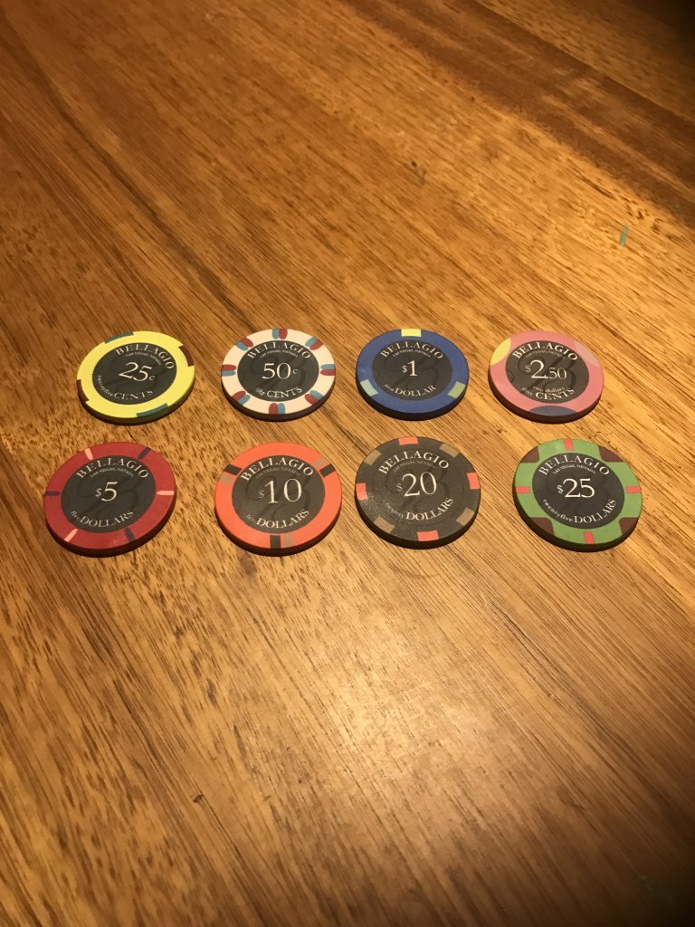 For Sale - Bellagio ceramic replica chips x500 all brand new | Poker ...