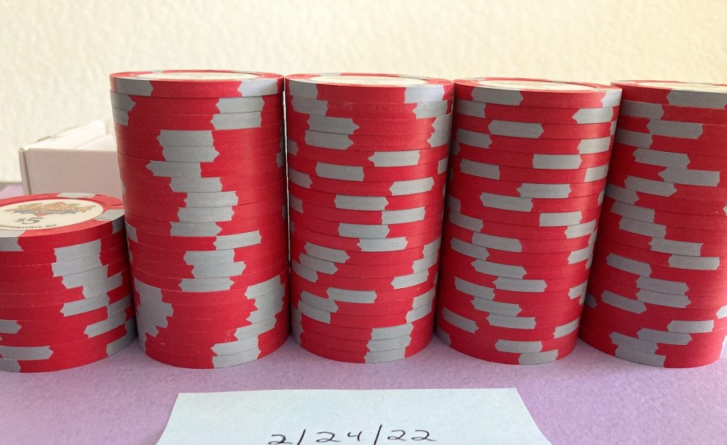 SOLD - 90 X $5 Lady Luck | Poker Chip Forum