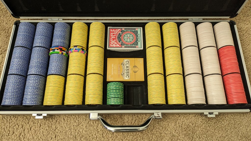 600 Showdown Poker Chip Set in an Aluminum Case, CPSD-600ALC