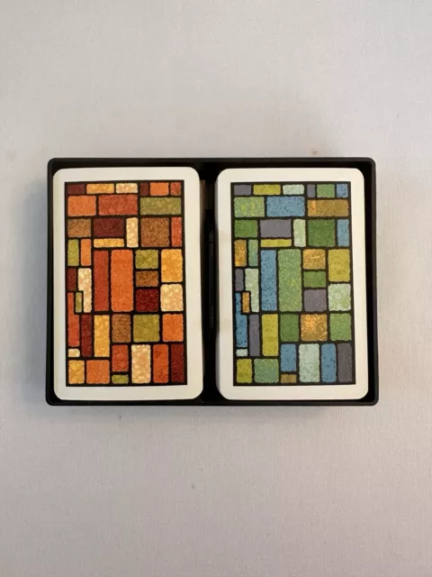 Vintage-KEM-Plastic-Playing-Cards-Rare-Mosaic.webp