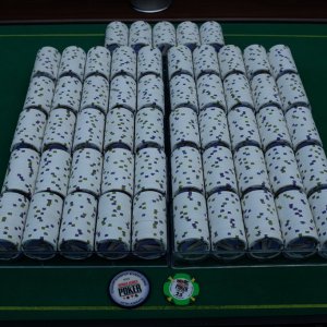 White PNY $1 chips - Inlay: Empire State Building (1,100pcs)