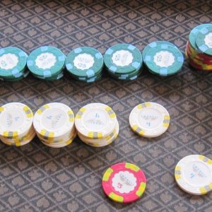 The big winner's stack!