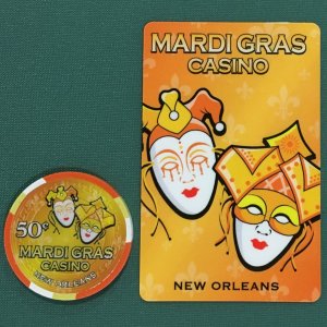 Mardi Gras cut card - 50c