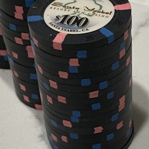 Original $100 Santa Ysabel Casino Chips