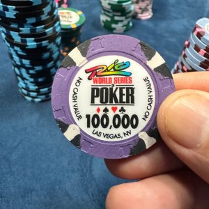 Rare 100,000 chip WSOP