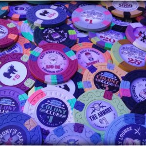 Classic Poker Chips - sample sets splashed