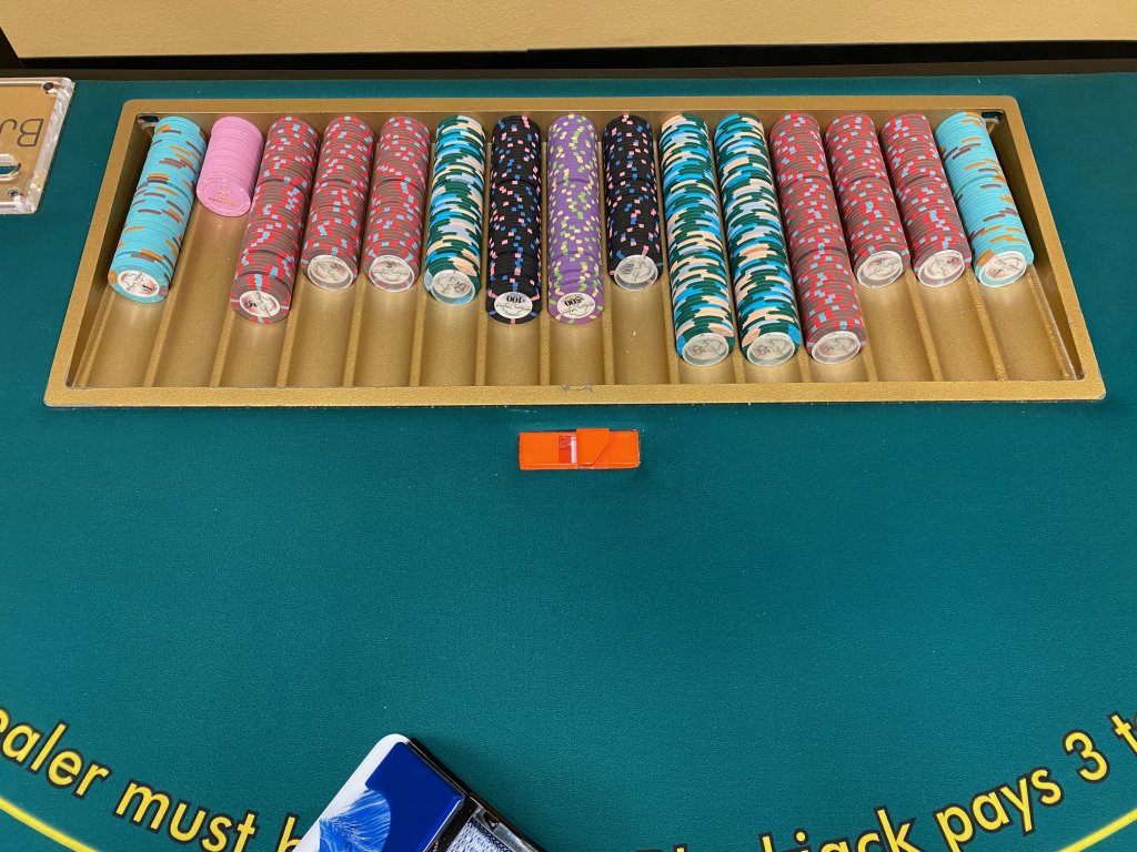 Casino rack full of Santa Ysabel Paulson chips.JPG