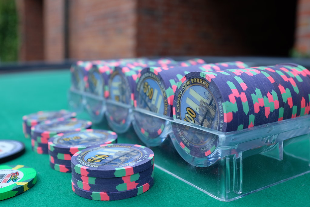 Grape Primary PNY $500 chips - Inlay: Brooklyn Bridge & WTC (116pcs)