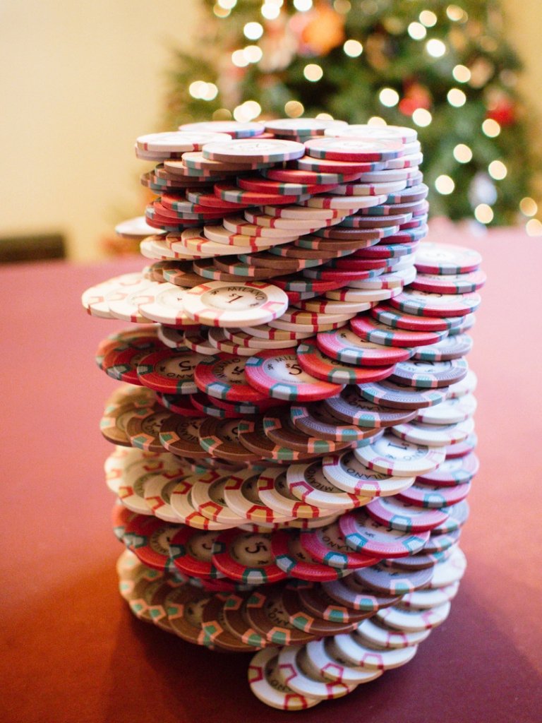 Milano poker chips tower