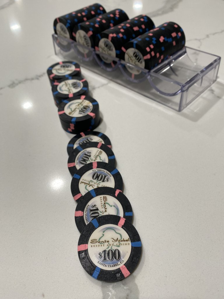 Original $100 Santa Ysabel Casino Chips